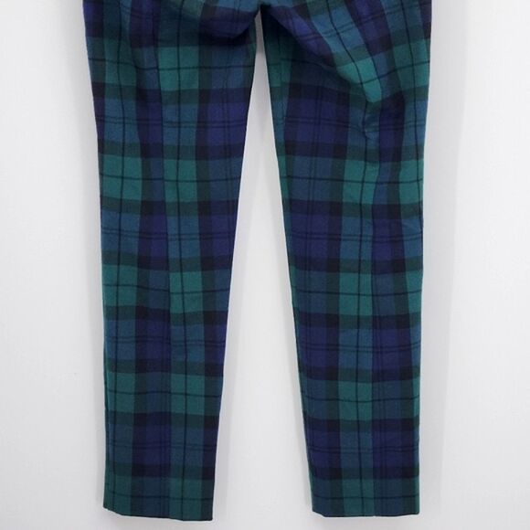 J Crew Ruby Dress Pants Womens Size 4 Straight Leg Black Watch Plaid Work Office - Picture 6 of 11